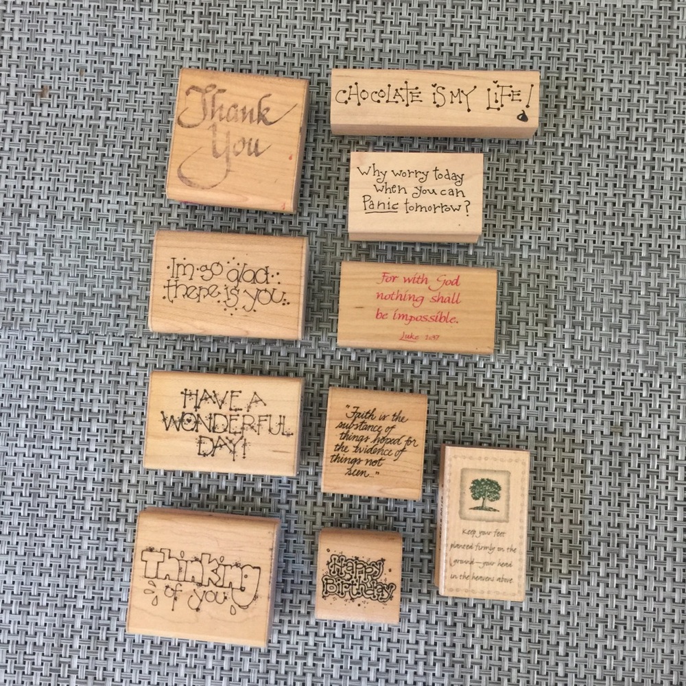 10 sentiment stamps